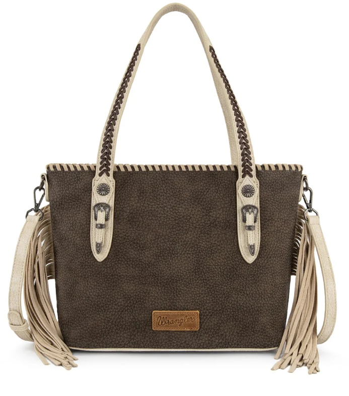 Wrangler Braided Tassel Tote Bag