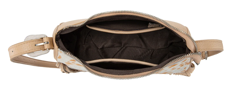 Trinity Ranch Cowhide Hair on Fringe Hobo Bag
