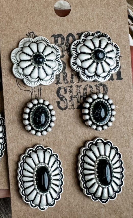 3 Pair Conch Earring Set