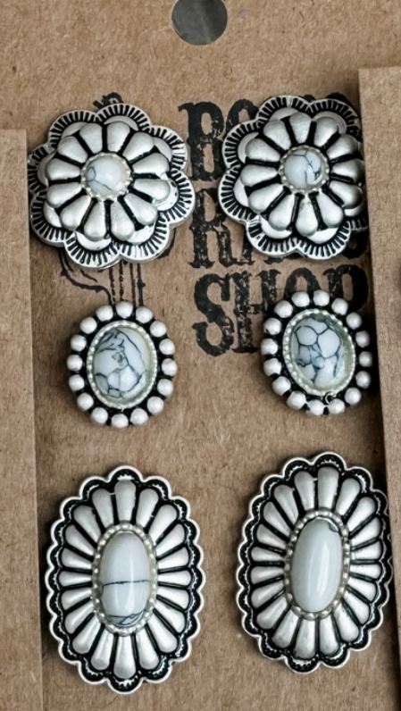 3 Pair Conch Earring Set