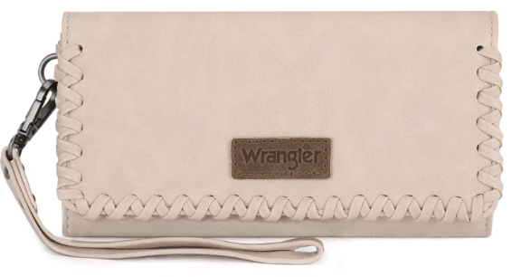 Wrangler whipstitch wristlet wallet