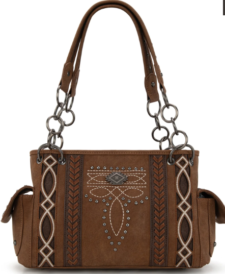 Montana West Cut-Out Embroidered Concealed Carry Satchel