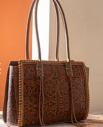 Montana West Tooled Concealed Carry Tote