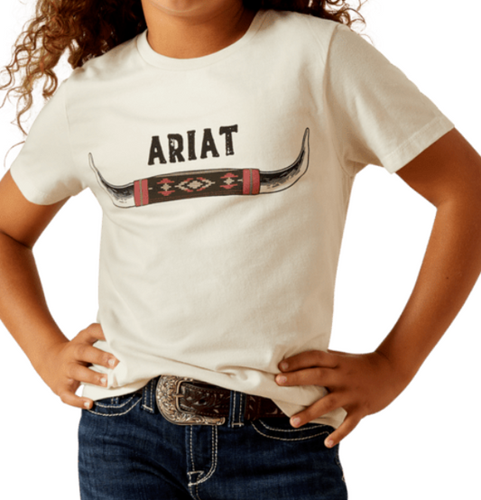 YTH Ariat Bull Horns T-Shirt