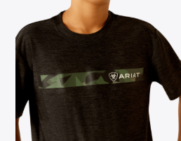 Ariat YTH Chest Camo Stripe Charger T-Shirt