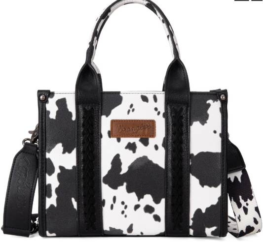 Wrangler Cow Print Concealed Carry Tote/Crossbody