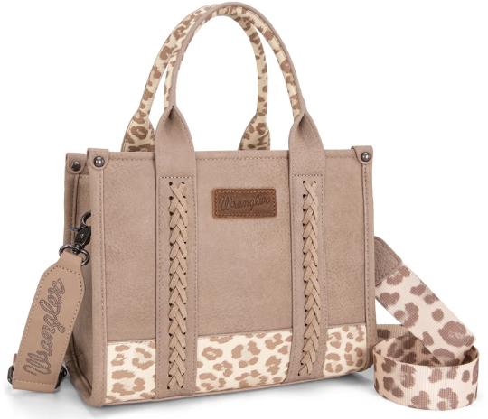 Wrangler Leopard Print Concealed Carry Tote/Crossbody