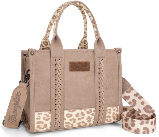 Wrangler Leopard Print Concealed Carry Tote/Crossbody