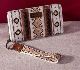 Wrangler Southwestern Art Print Wallet Coffee