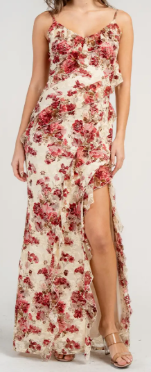 Long Dress w/ Ruffles and A Flat Merrow Edge