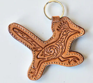 Tooled Leather Keychain