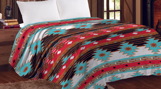 MIA Throw Blanket-Aztec Print