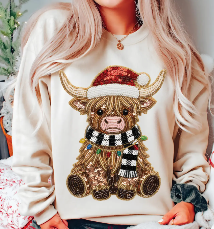 Rustic Highland Cows Christmas Shirt