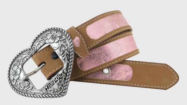 Wrangler Girls Heart Buckle Belt