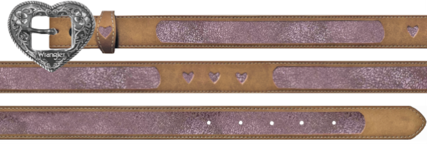 Wrangler Girls Heart Buckle Belt