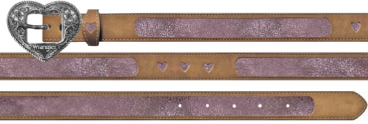 Wrangler Girls Heart Buckle Belt