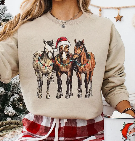 Christmas Horses Sweatshirt
