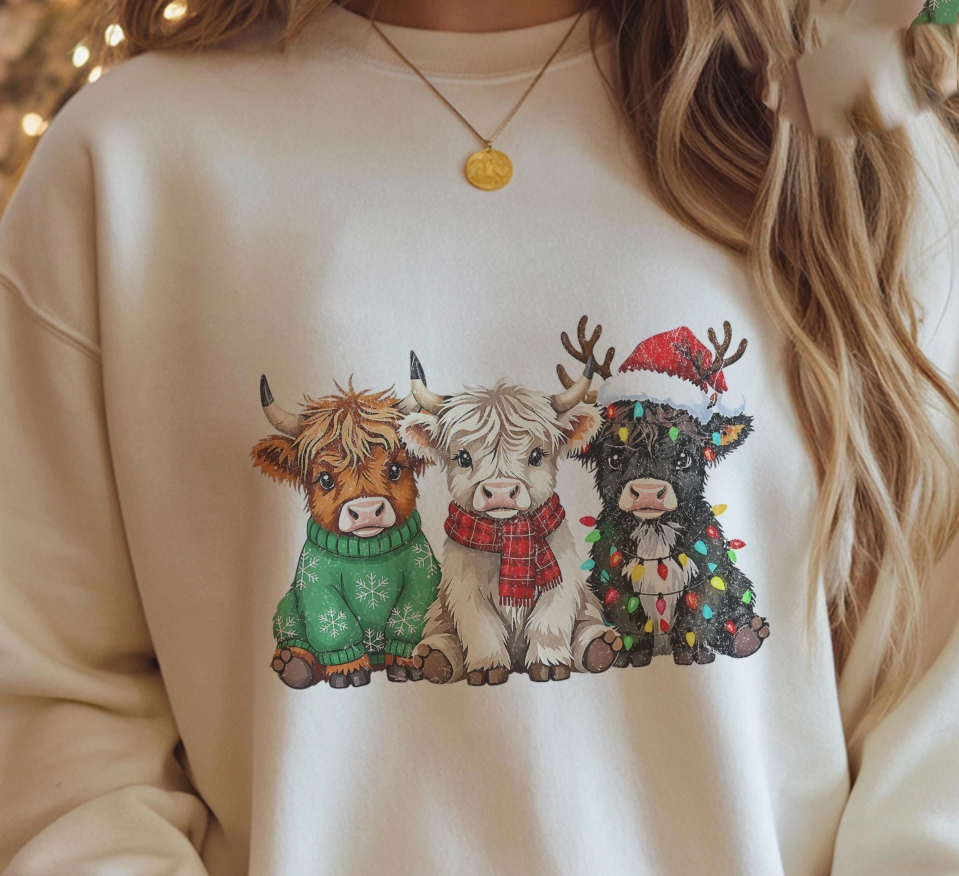 Highland Cow Christmas Shirt