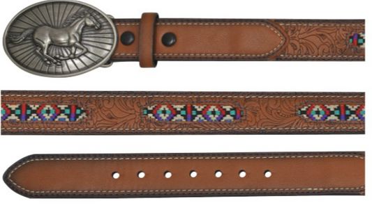 Arena Ace Boy's Belt Inlay W/Tooling