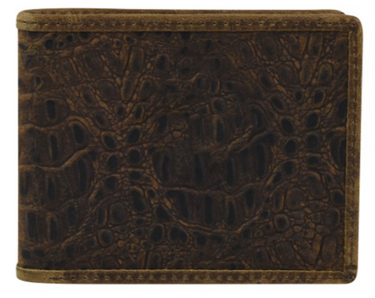 Tony Lama Bifold Wallet Brown Hornbak Emboss
