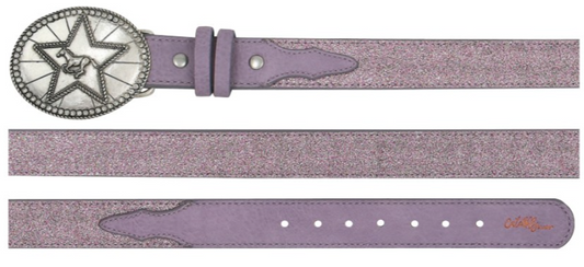 Catchfly Girl's Belt Sparkleberry Purple Glitter