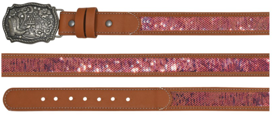 Catchfly Girl's Belt Sparkling Micro Sequins