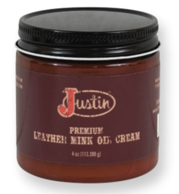 Justin Mink Oil Leather Cream 4 Oz. Jar