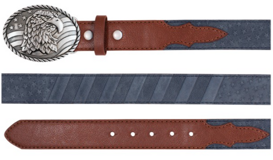 Arena Ace Boy Belt Grey with Stars and Stripes