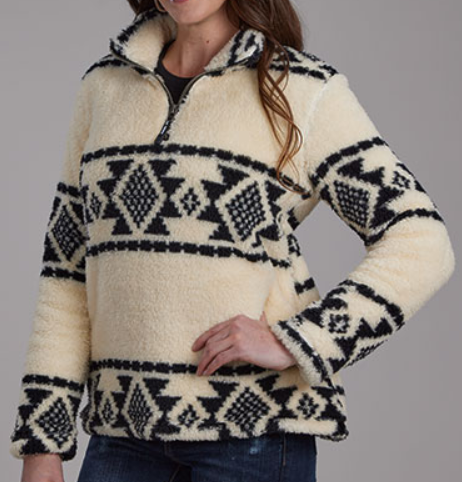 Roper Blk/Cr Aztec Stripe Jacket Women