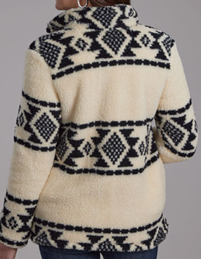 Roper Blk/Cr Aztec Stripe Jacket Women