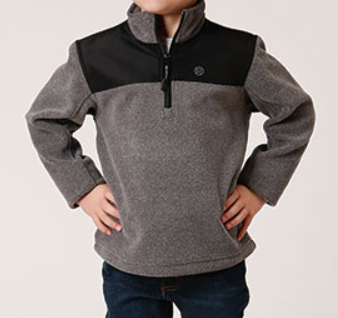 Roper Grey 3/4 Zip Boys Jackets