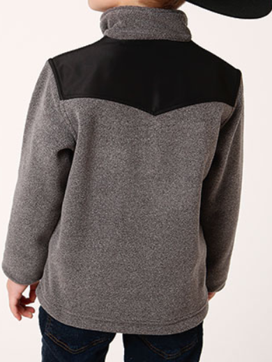 Roper Grey 3/4 Zip Boys Jackets