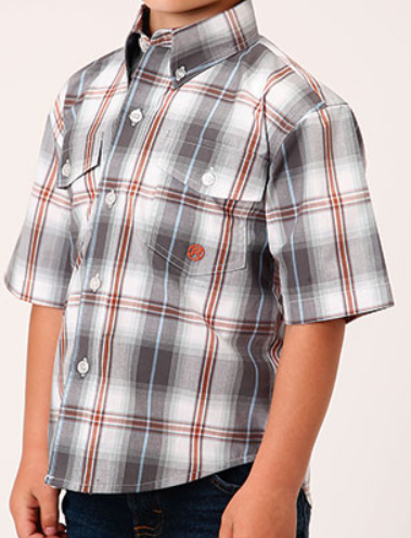 Roper Smokey Plaid Boys Shirt