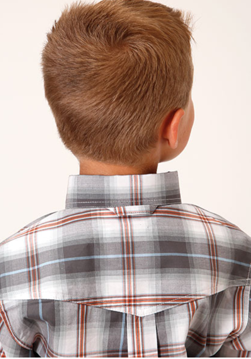 Roper Smokey Plaid Boys Shirt