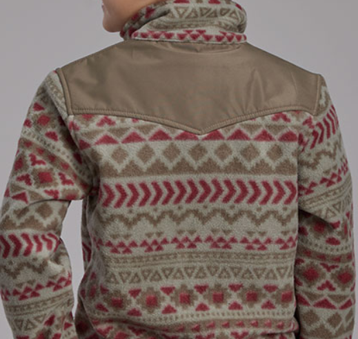 Roper Red/Olive Aztec Print Boys Jackets