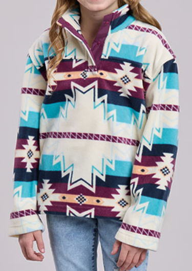 Roper Girl's Aztec Printed Pullover