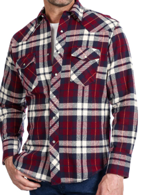 Wrangler Men's Western Flannel Shirt