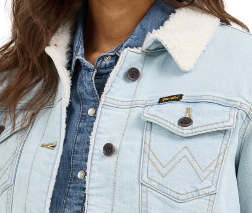Wrangler Denim Sherpa Women Jacket