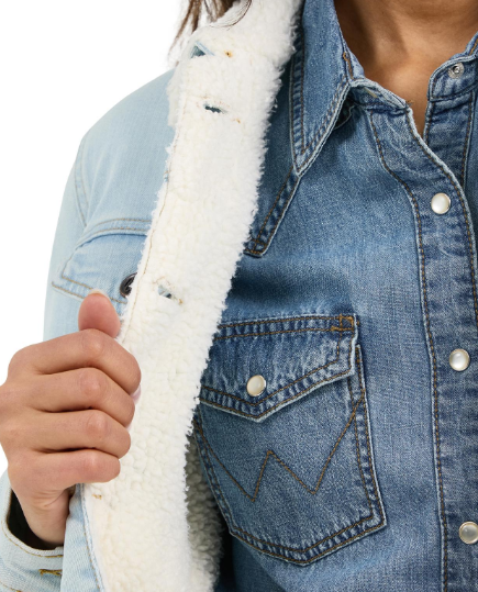 Wrangler Denim Sherpa Women Jacket