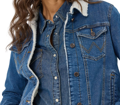 Wrangler Denim Sherpa Women Jacket