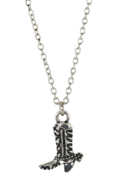 Justin Necklace Silver Boot