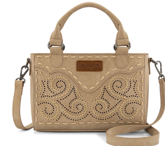 Wrangler Embroidered Swirl Mini Satchel/ Crossbody