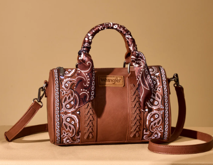 Wrangler Bandana Paisley Print Barrel Crossbody