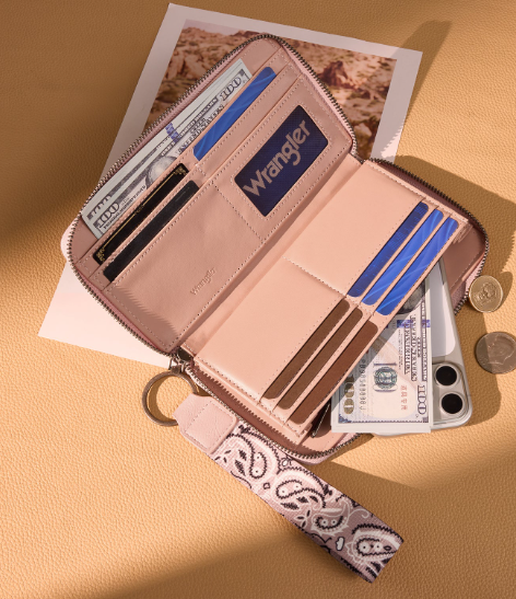 Wrangler Bandana Paisley Print Wallet