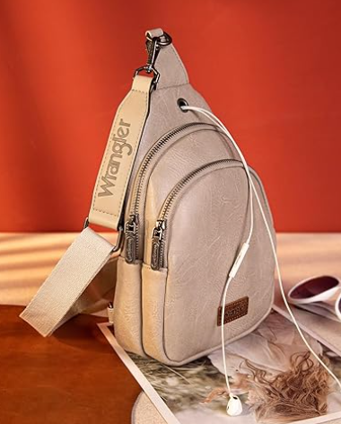 Wrangler Sling Bag/Crossbody/Chest Bag Dual Zippered Compartment