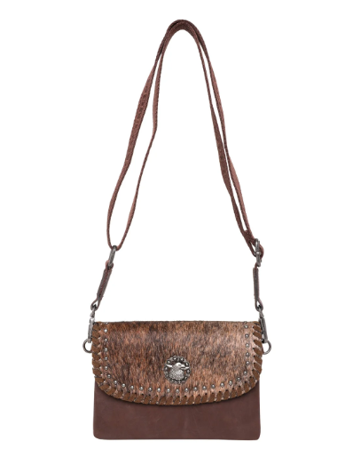 Montana West 100% Genuine Leather Hair-On Collection Crossbody