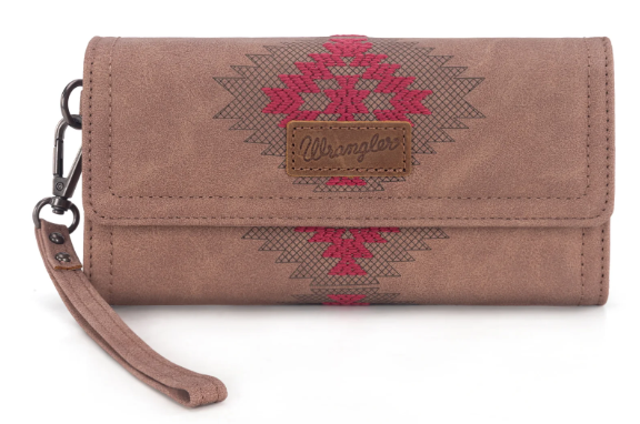 Wrangler Aztec Embroidered Wallet/Wristlet