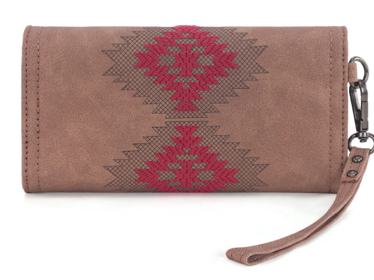 Wrangler Aztec Embroidered Wallet/Wristlet