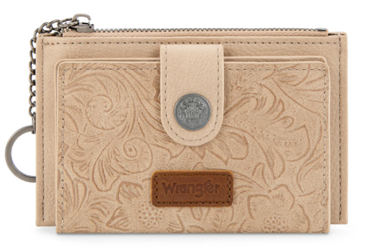Wrangler Floral Embossed Bi-fold Wallet with Key Ring