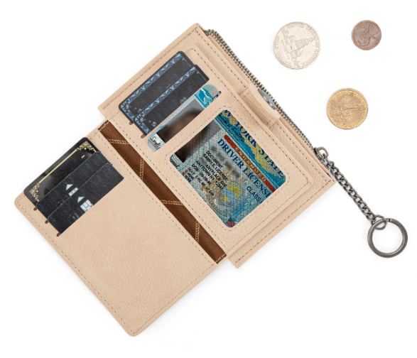 Wrangler Floral Embossed Bi-fold Wallet with Key Ring